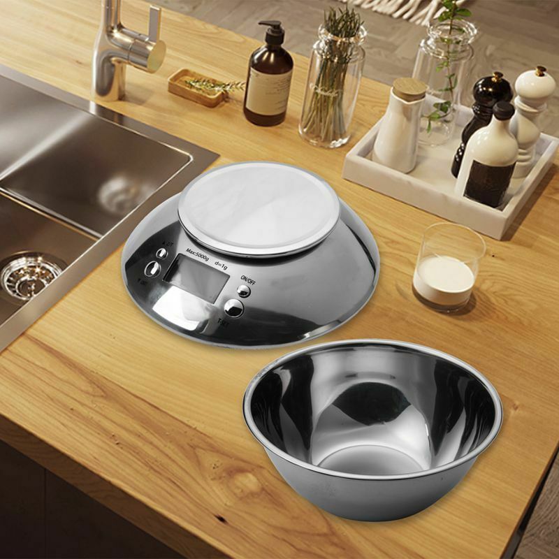 Stainless Steel Kitchen Scale 5kg/1g Electronic Scale Kitchen Food Balance CuiD9