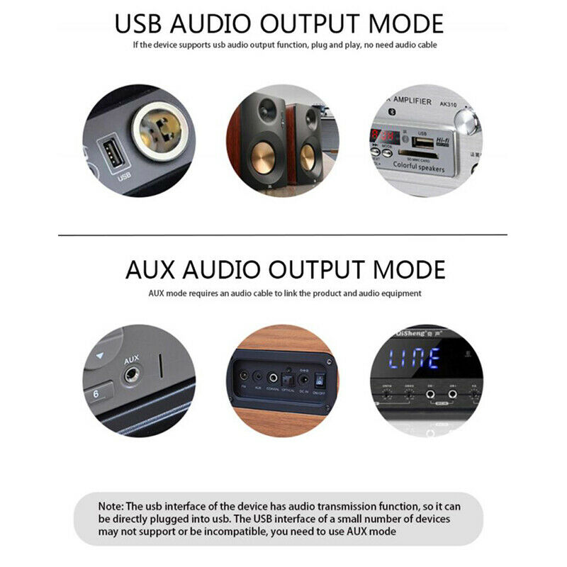 Bluetooth Audio Receiver Transmitter Mini AUX USB Stereo Music Wireless A.l8
