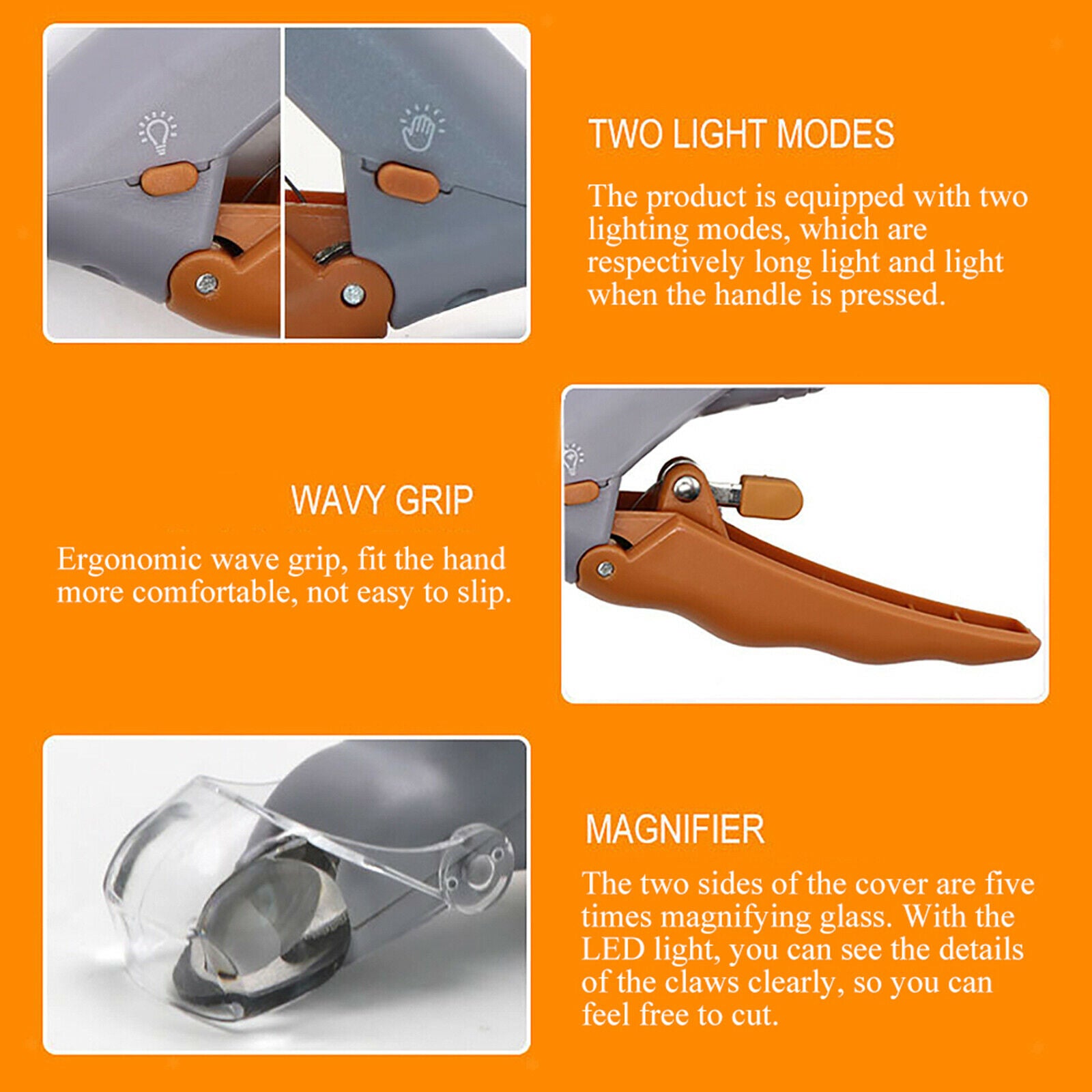 Professional Pet Nail Trimmers & Clippers LED Light for Cat Dog Claw Care