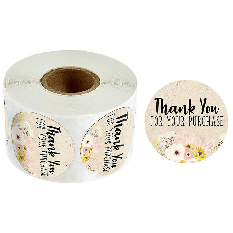 500Pcs/roll thank you for your purchase Stickers Business Sticke.l8