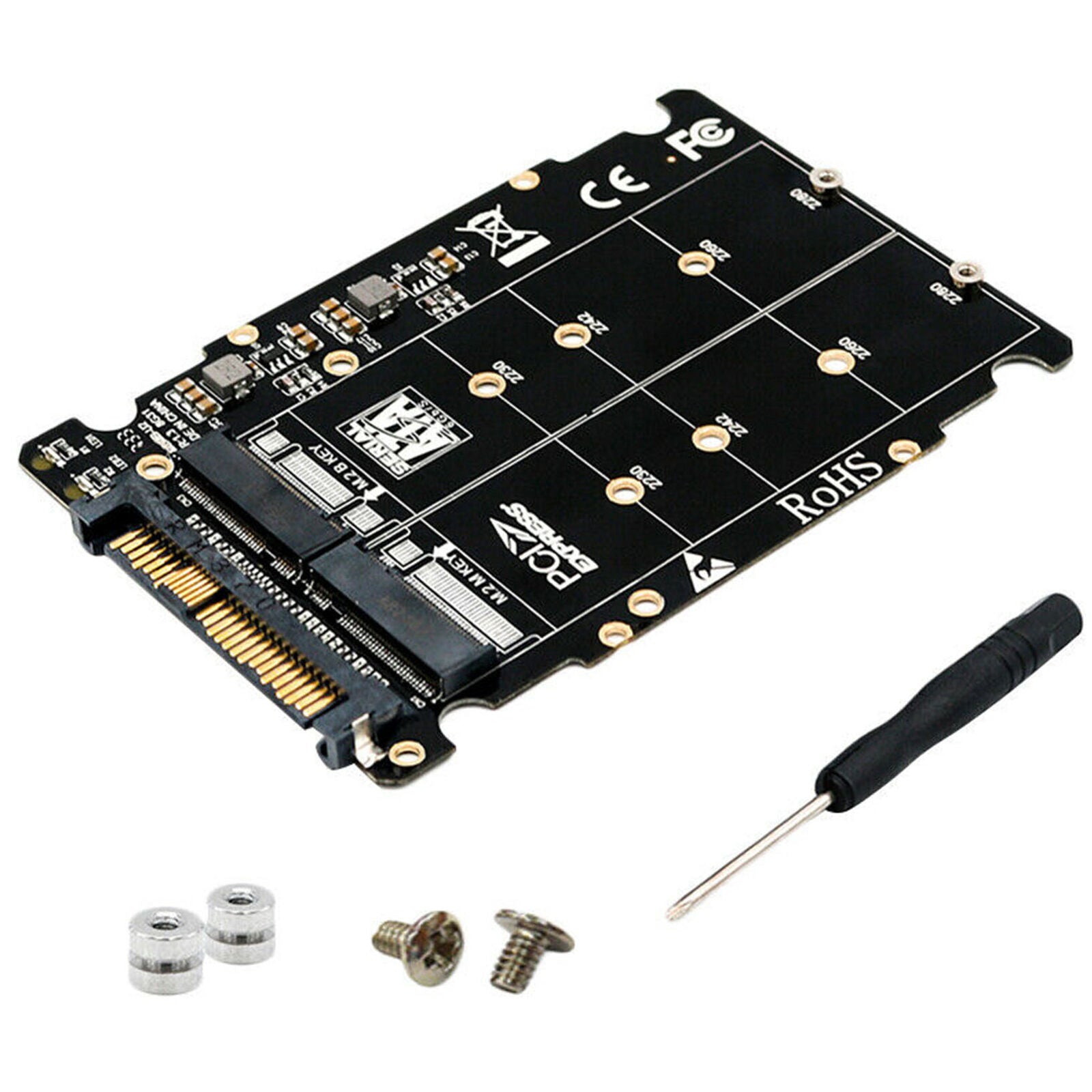 M.2 Ssd To U.2 Adapter 2In1 M.2 Nvme And Sata-Bus Ngff Ssd To Pci-E U.2 Sff J1T2