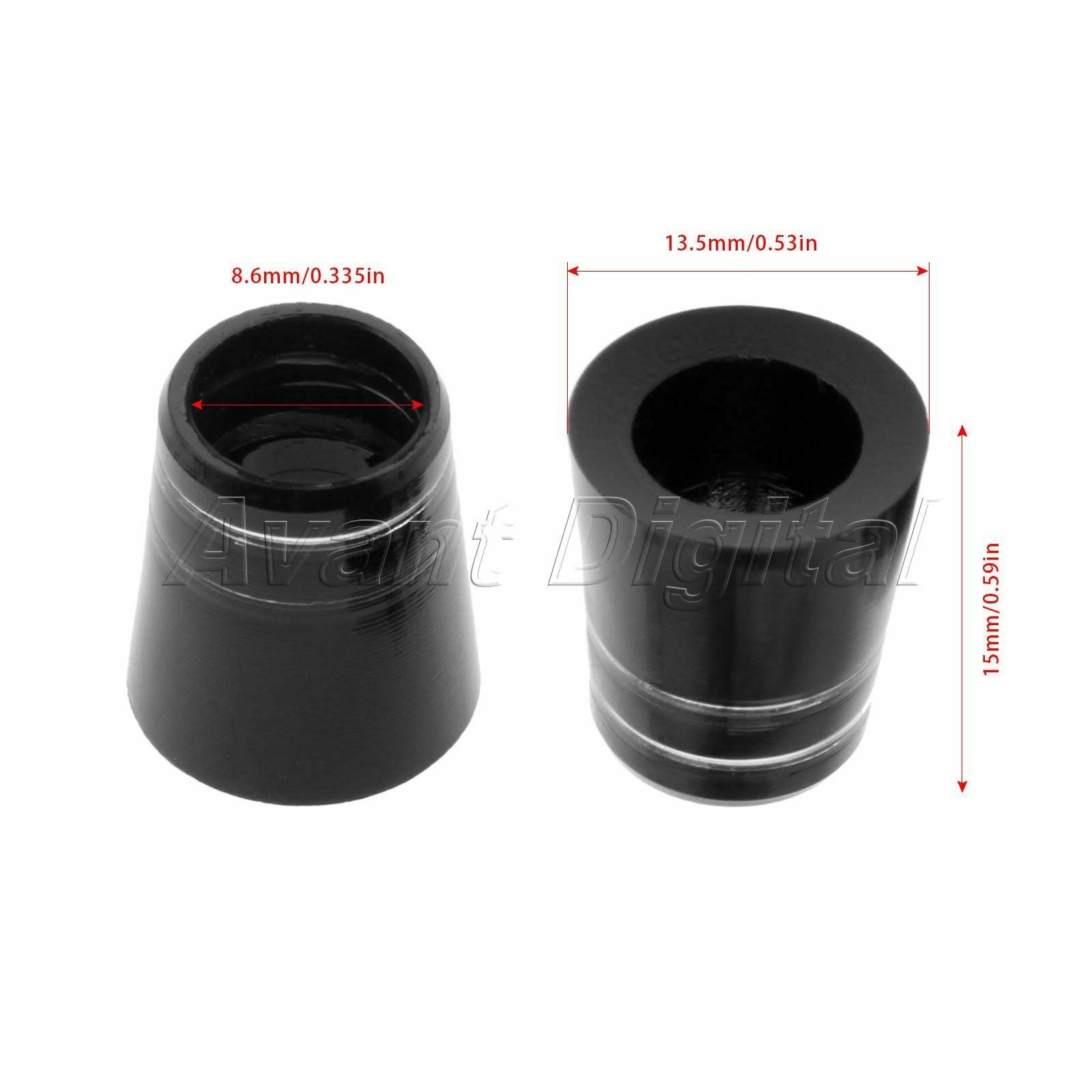 Plastic 15mm Length Golf Ferrules Suitable for 0.335 Tip Irons Shaft 10Pcs/Pack