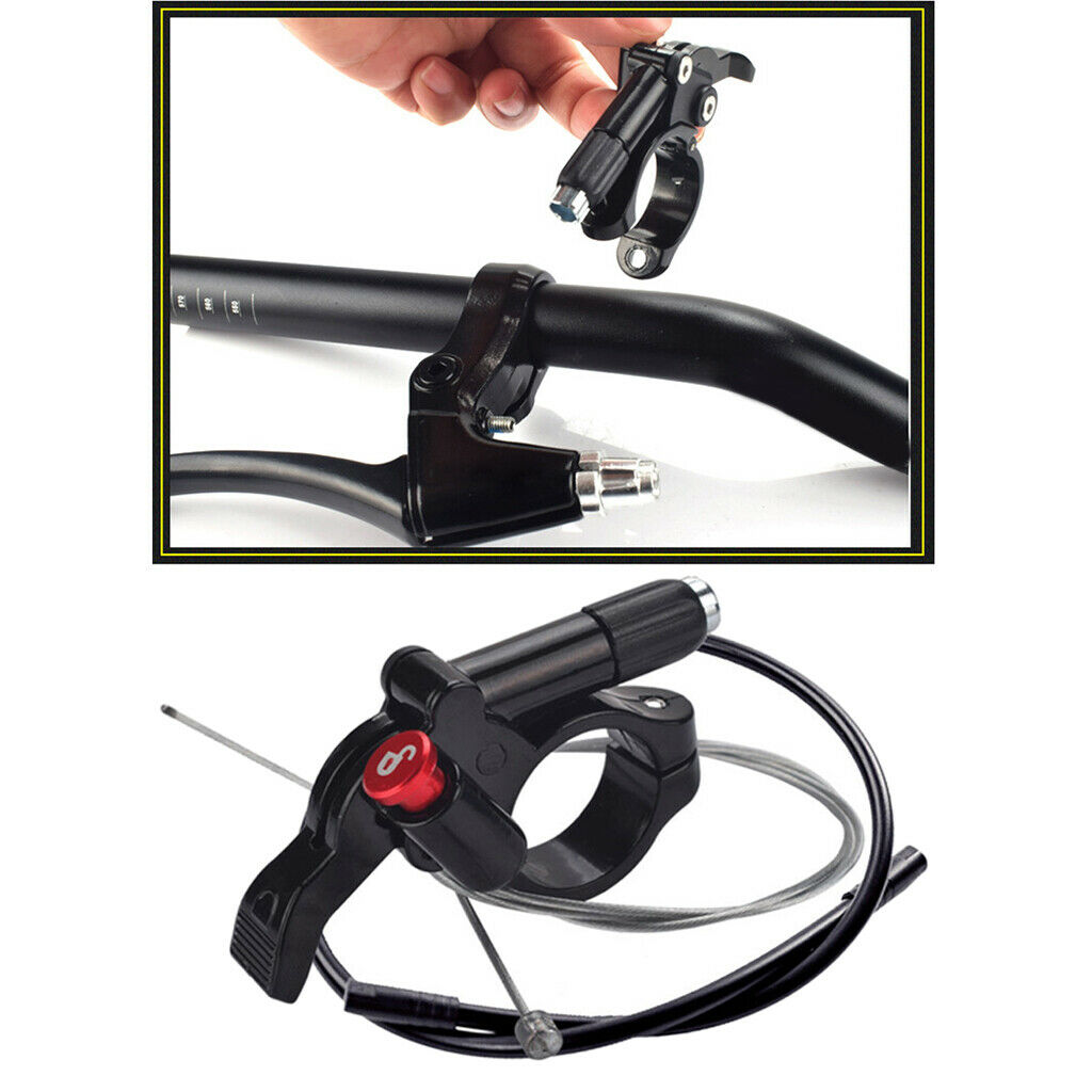 Bike Fork Remote Lock Lever Bicycle Front Fork Remoting Lever with Wire Tube