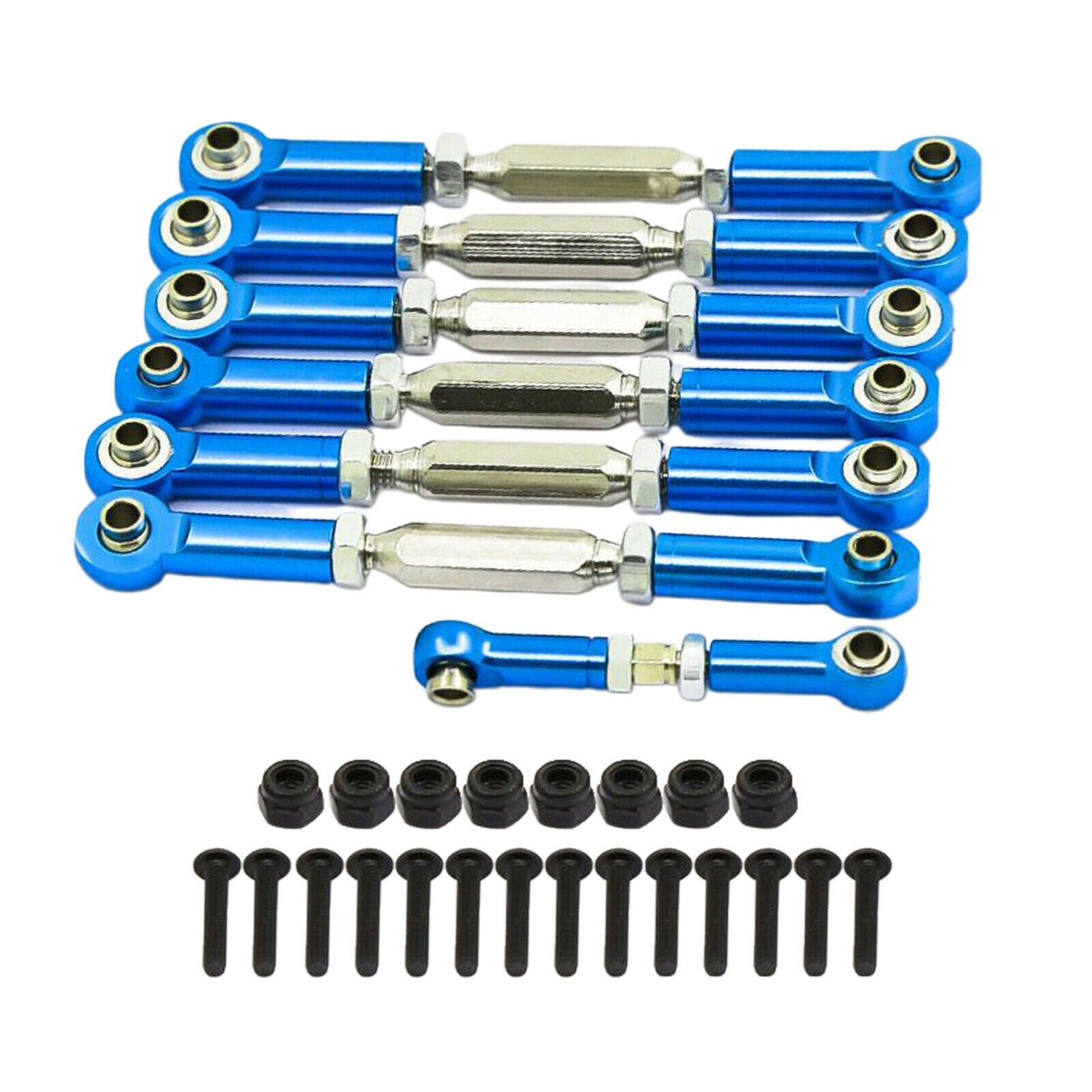 Metal Full Set of Adjustable Tie Rods Turnbuckles 3644 Fits Traxas Slash 2WD
