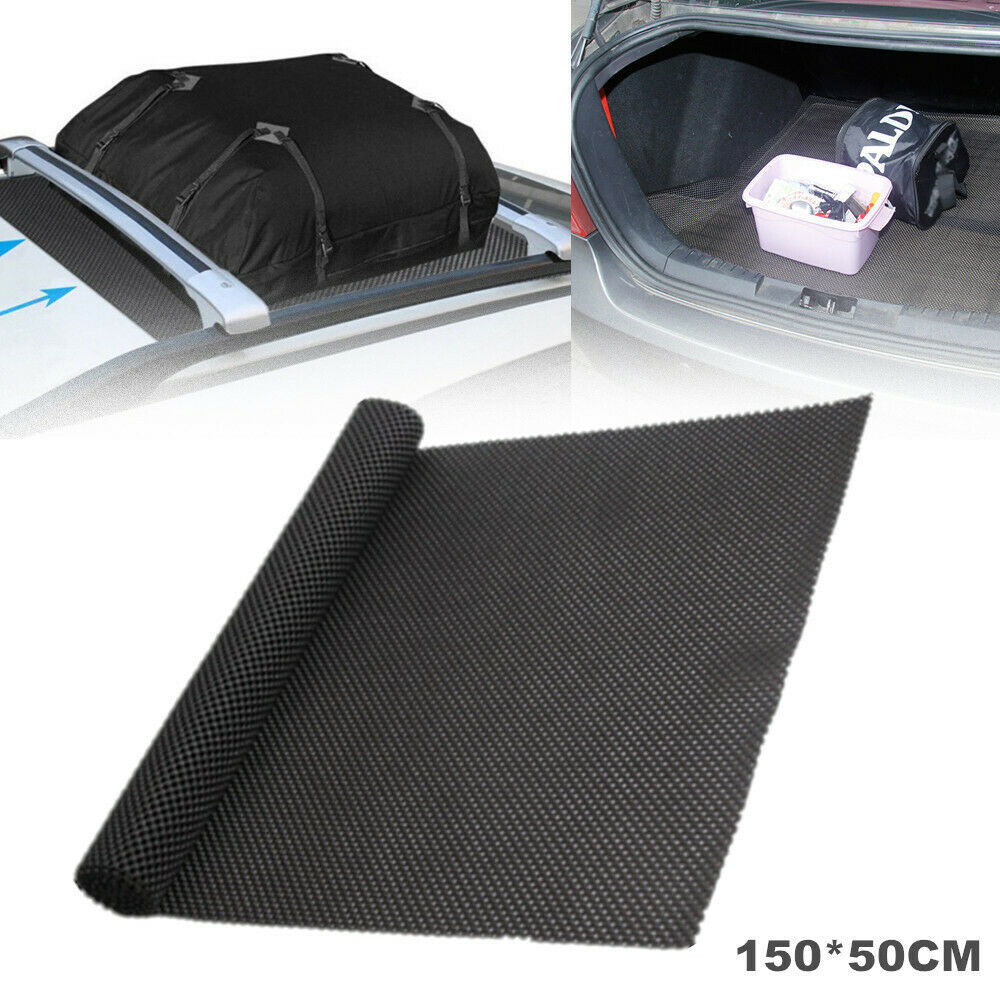 150CM PVC Car Trunk Anti Skid Floor Mat Carpet Rest Pedal Pad Cover Trim Black