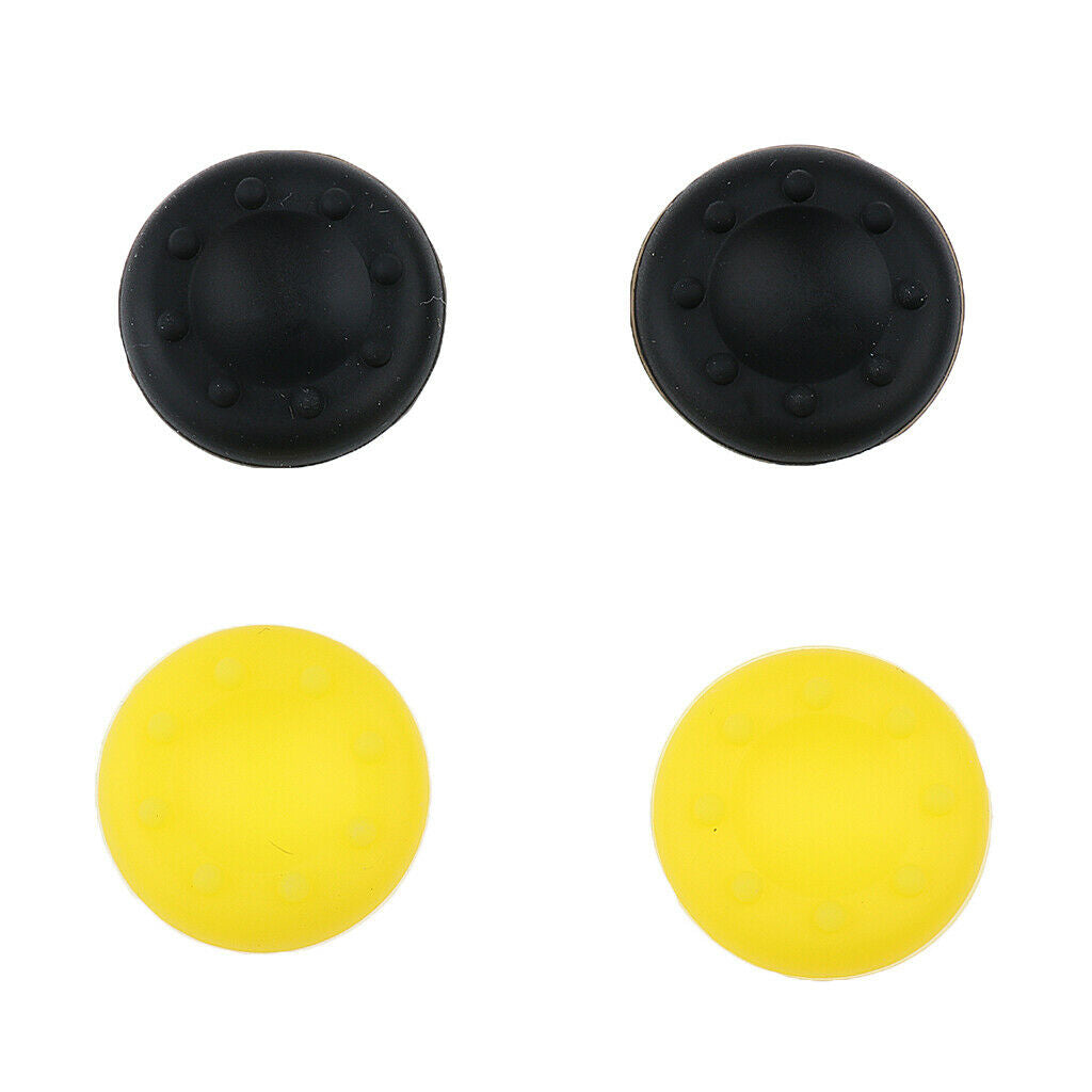 Silicone Cover Case Skin + 4Pieces Joystick Caps for PS4 Controller Yellow