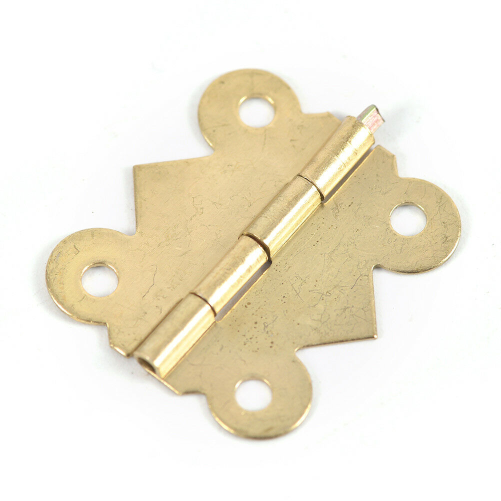 10XBrass Color Mini Butterfly Hinges to Cabinet Drawer Jewelry Box DIY Repair BD