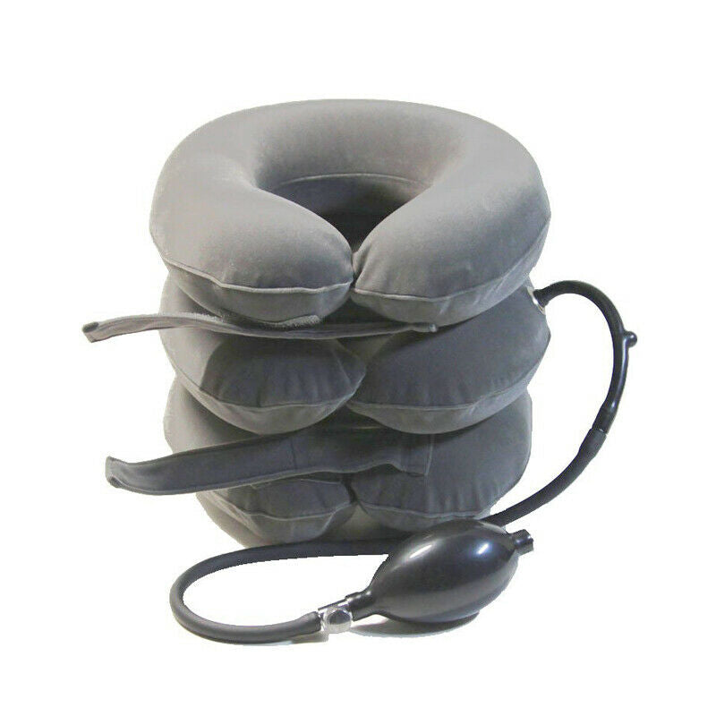 Car Office Inflatable Travel Cervical Air Neck Pillow Head Rest Shoulder Support