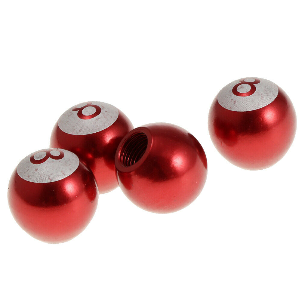 4pcs Car Wheel Tire Air Pressure Valve Stems Cap Dust Cover Red
