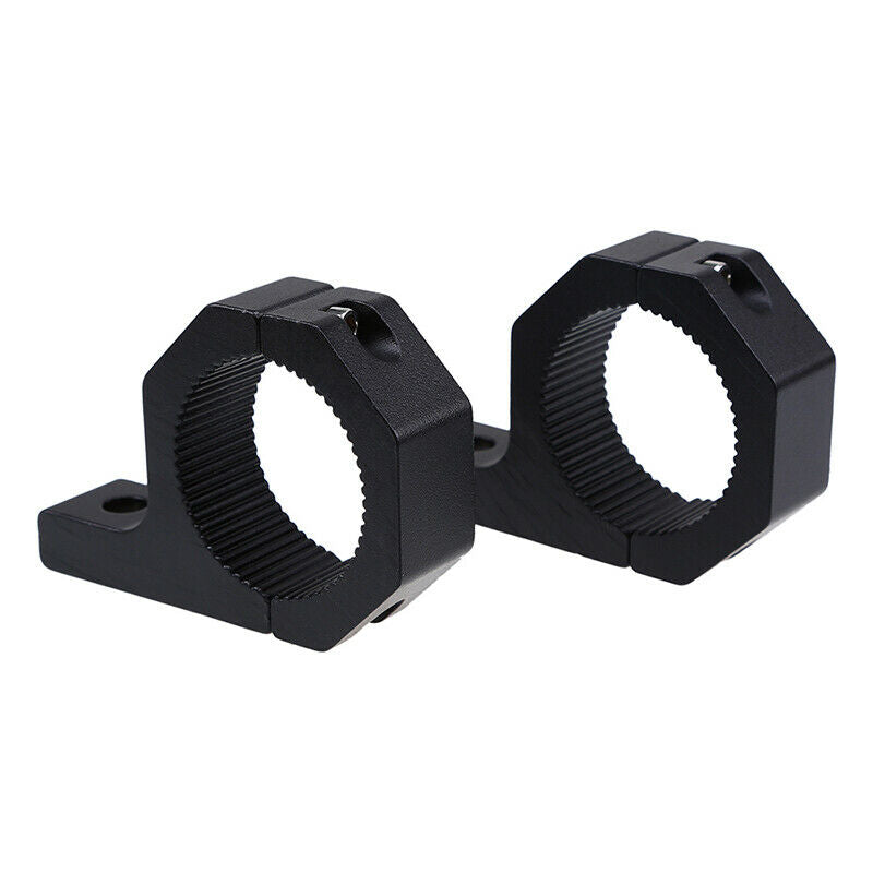 Pair Mounting Bracket Clamps Black Aluum Spray-Paint Process For 28~32mm Bar