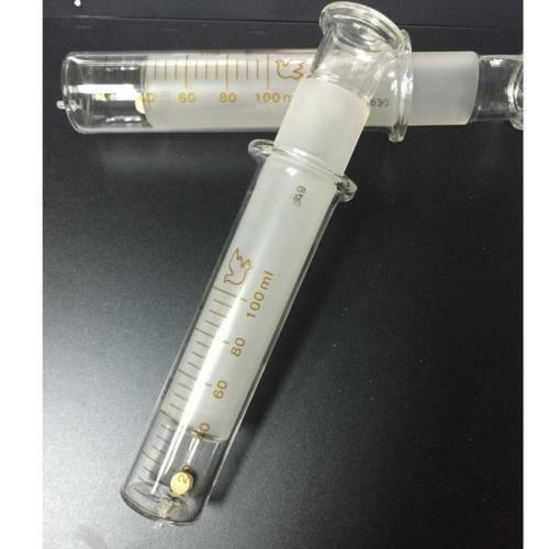 1PC 100ml Large Diameter Recycling Glass Syringe Sample Injector Lab Supplies