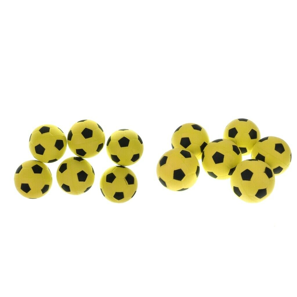 12pcs 2.4" EVA Foam Bouncy Football Balls Children Fitness Toys Yellow
