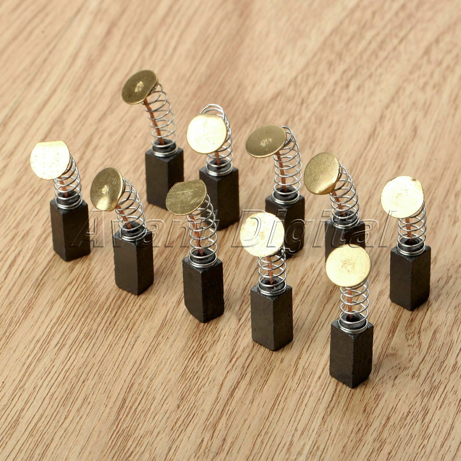 10Pcs Carbon motor brushes For Electric Micromotor Angle Grinder Generic Tool
