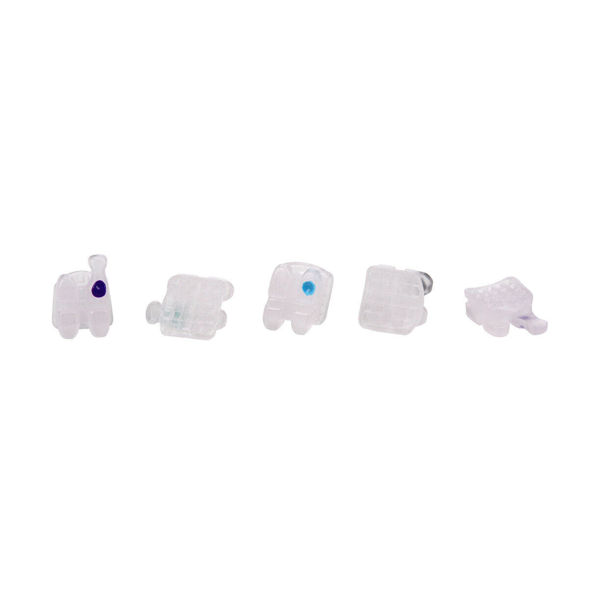 50 X Dental Orthodontic Ceramic Invisible Brackets Roth 0.022 3-4-5 Hooks AZDENT
