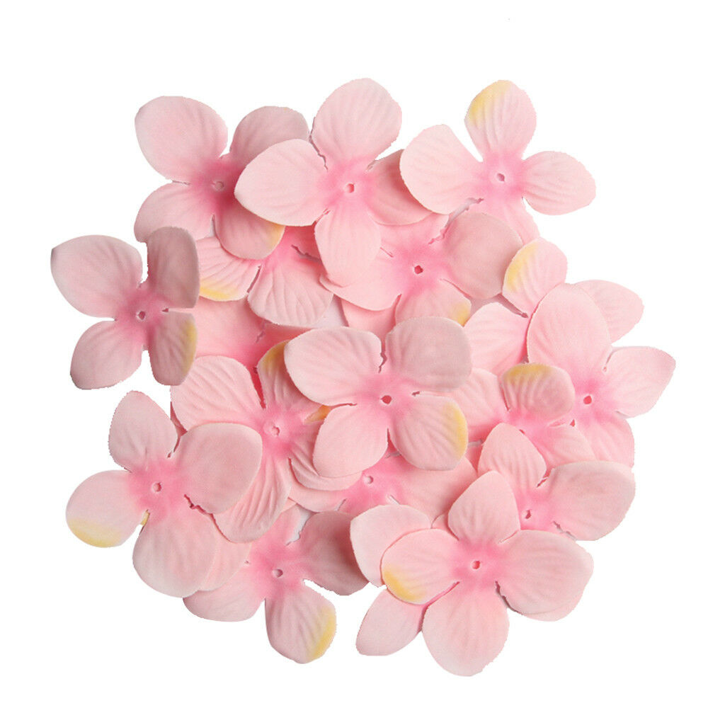 200pcs Pink Silk Artificial Hydrangea Flower Petals for DIY Craft Decor