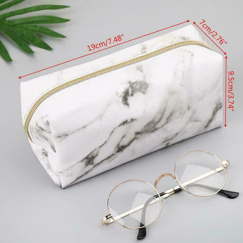 White Cute Pencil Case Pen Box Zipper Bags Makeup Storage Supp.l8