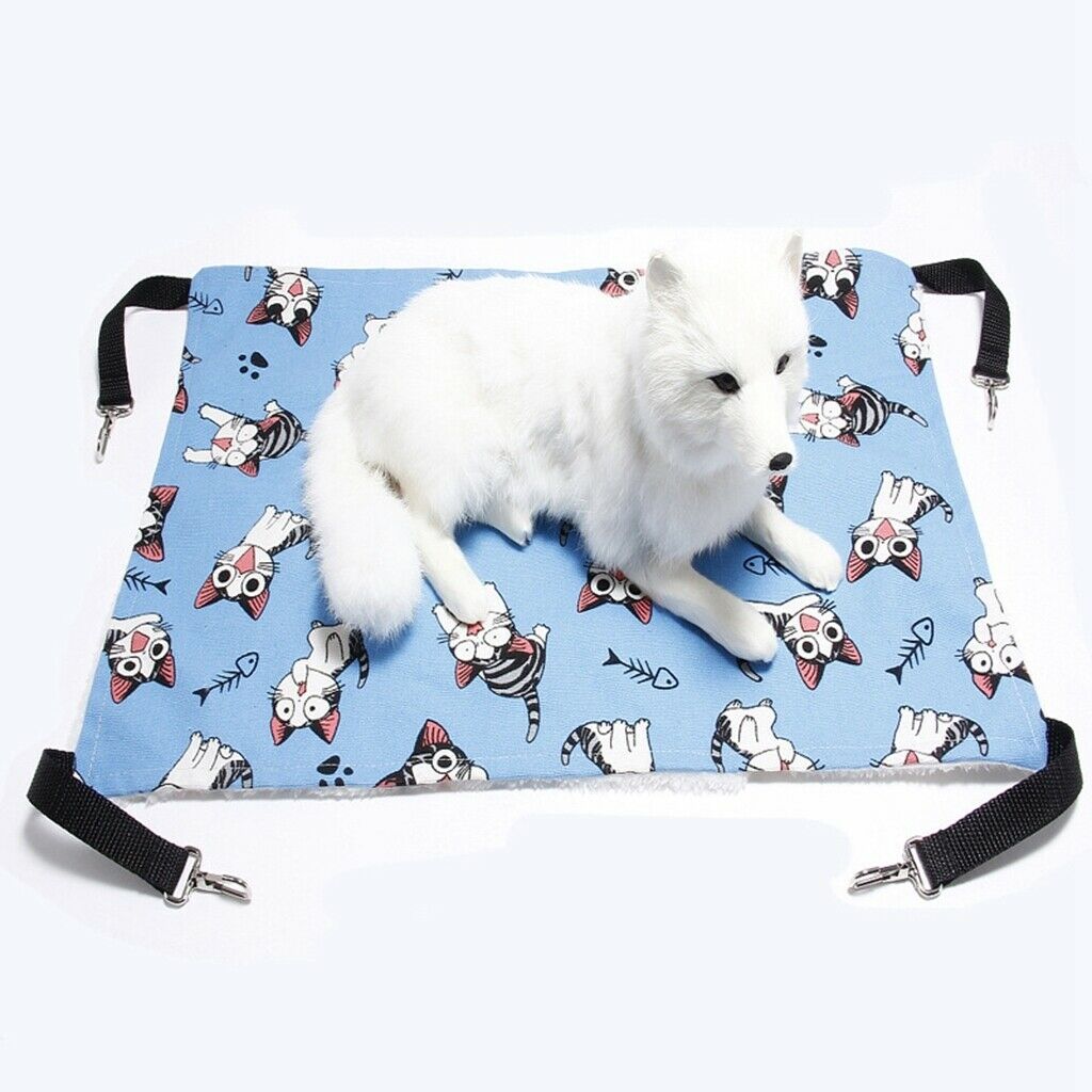 Breathable Double-Sided Soft Pet Bed Hanging Cat Hammock Bed with Strap S