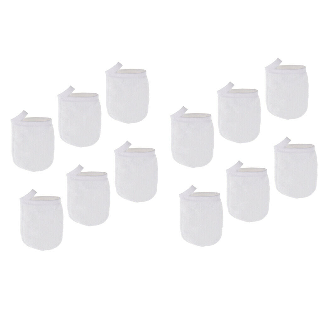 12x Reusable Facial Exfoliating Cloth Face Towel Makeup Removal Clean Gloves