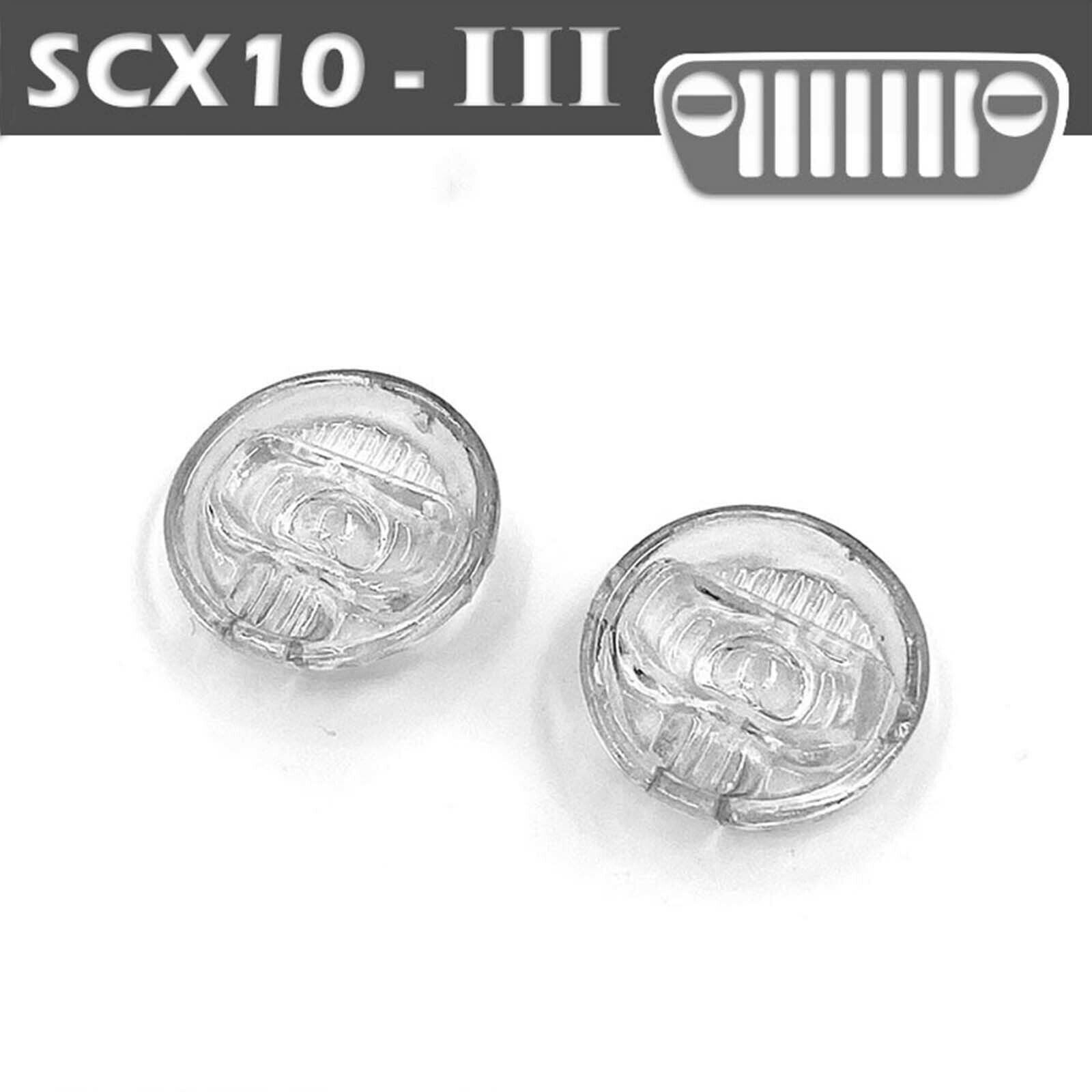 Simulation Headlight Lens Lamp Cover for 1/10 AXIAL SCX10 III Jeep Upgrade Parts