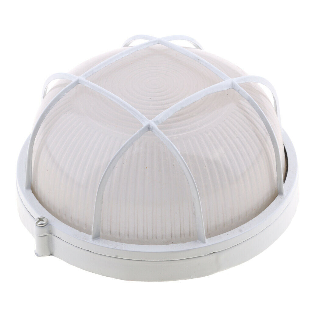 White Alloy Sauna Room Lights Cover Lampshade Guard Sauna Lampshade Round