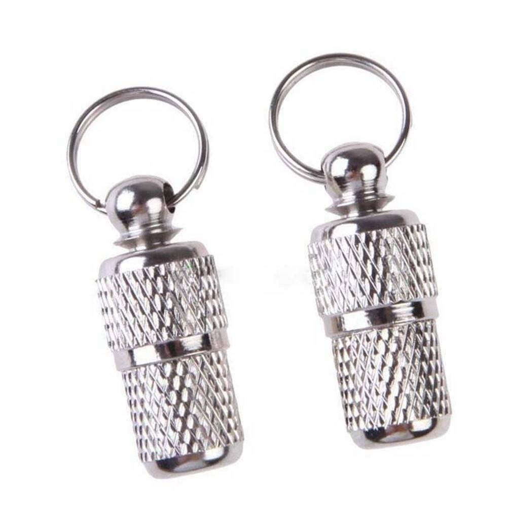 2PCS Anti-Lost Pet Dog Cat Puppy ID Address Name Label Tag Barrel Tube Collar ~