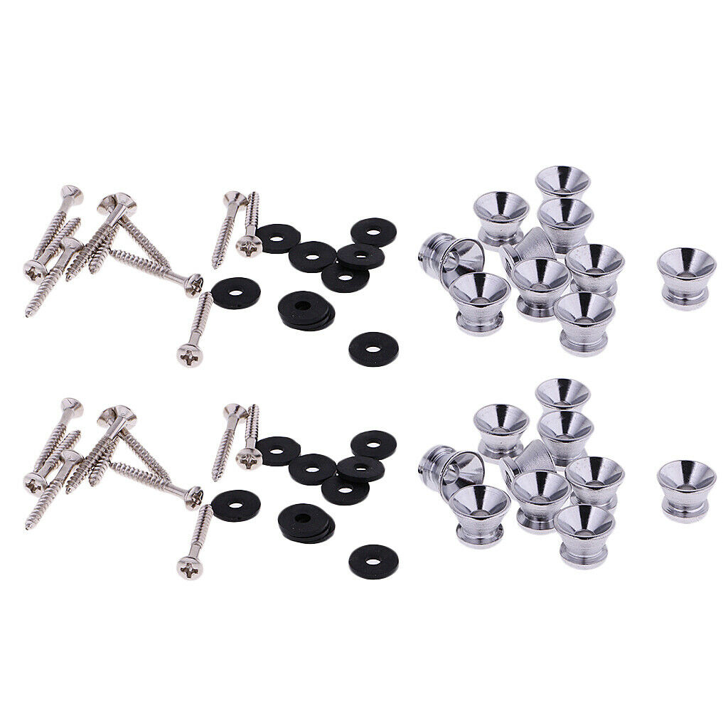 20 Pieces Acoustic Guitar Strap Locks Straplocks Button for Electric Bass