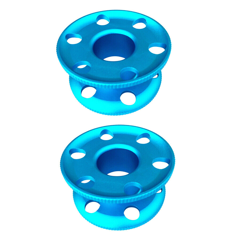 2x Aluminum Diving Finger Spool Reel Guide Line Spool