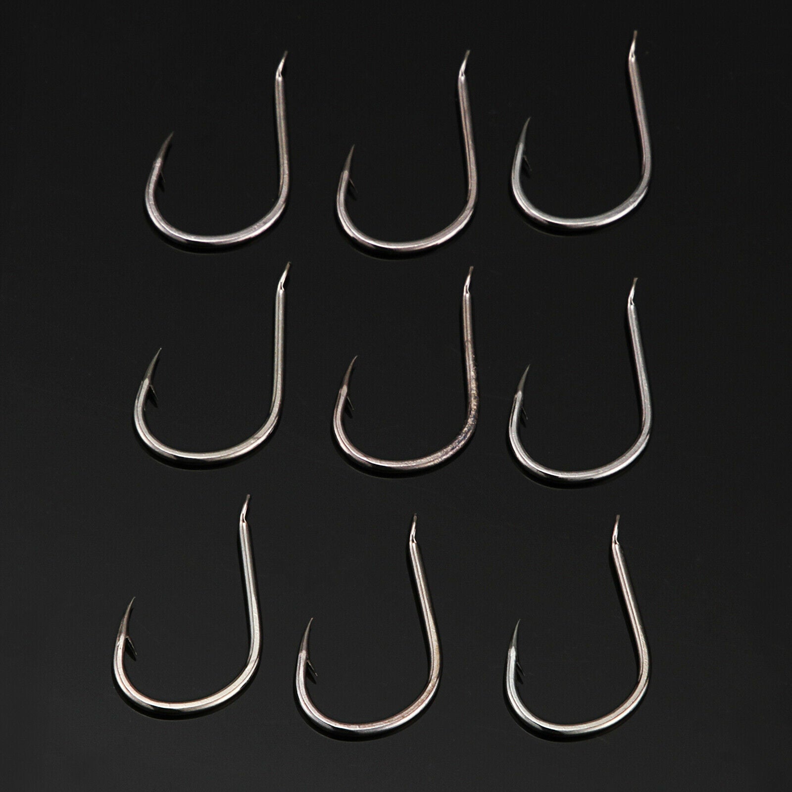 500PCS Fishhook Fishing Hook Assorted Sizes with Barb in Box Sharp Hook #3~#12