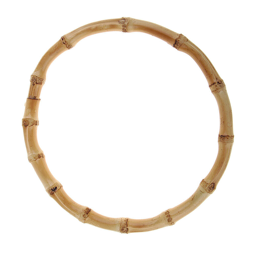 15cm Round Natural Bamboo Bag Handle for Handcrafted Handbag DIY