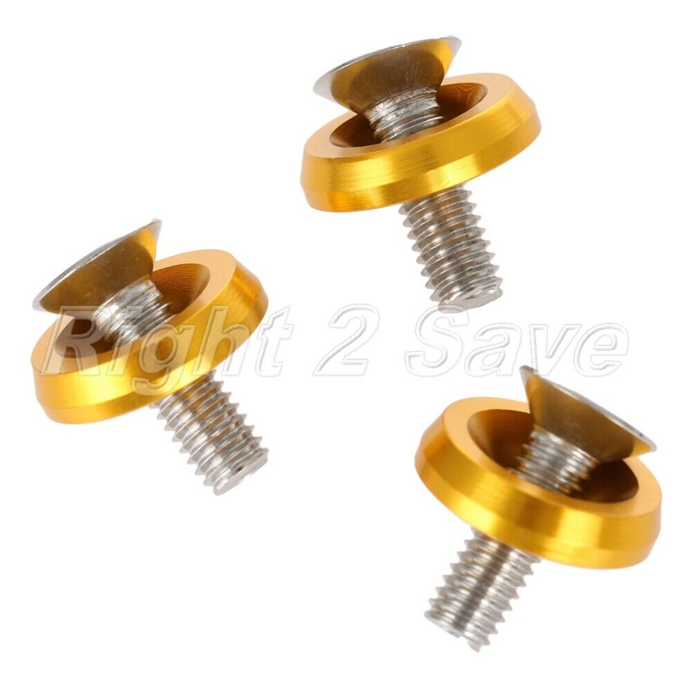 20X M6 Billet Aluminum Golden Bumper Fender Screw Bolt Washer for  Acura