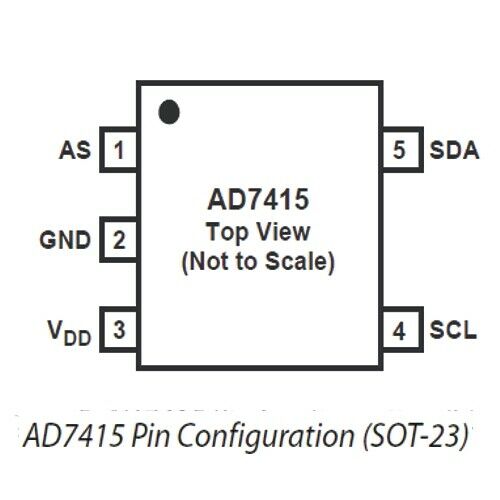[4pcs] AD7415ARTZ-0500RL7 Temperature Senso SOT23-5