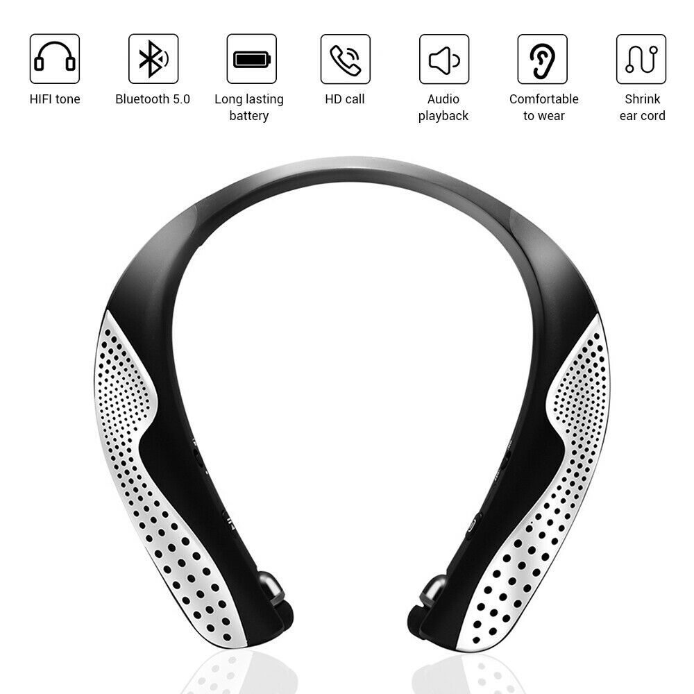 Wireless Headphones Bluetooth Speaker Neckband Headsets w/Mic In Ear Earbuds