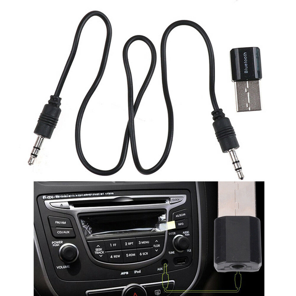 Bluetooth v3.0 USB Wireless 3.5mm AUX Audio Music Receiver Adapter Home *.l8
