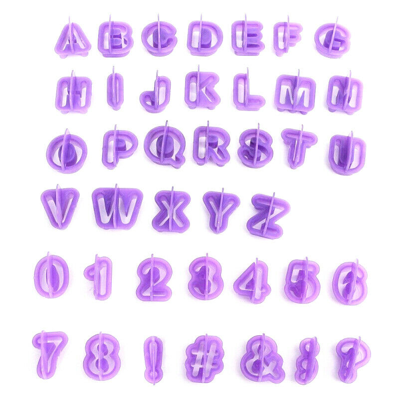 40Pcs Chocolate Moulds Alphabet Letter Cookie Cutters Cake Decorating Molds