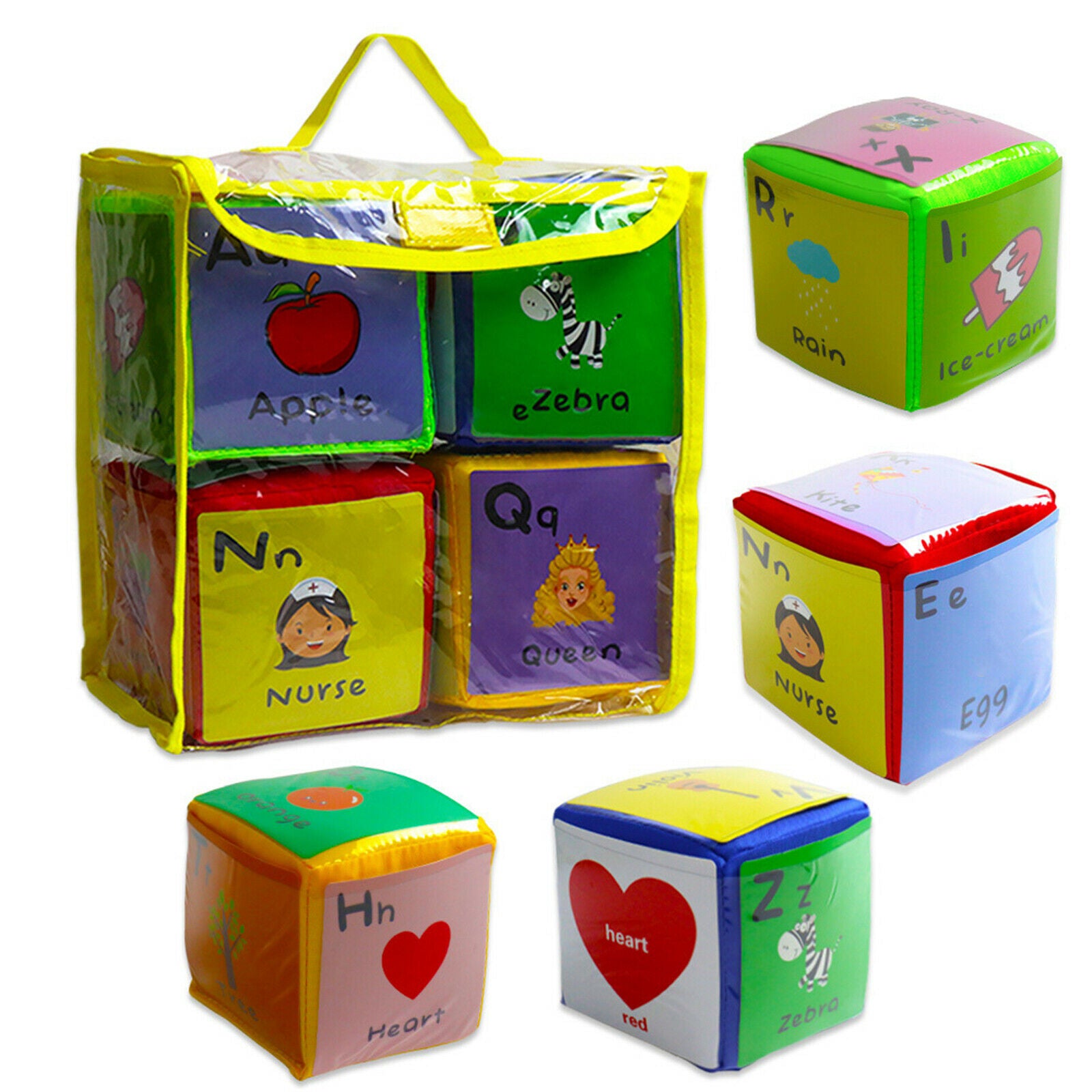 4" Playing Game Dices Set Soft Educational Toys Diy Learning Playset Gift