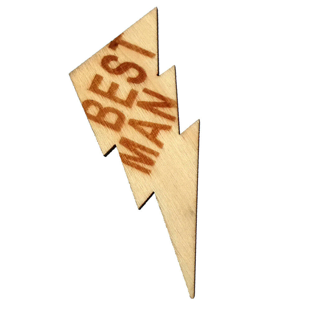 Best Man Wooden   Style Men's Brooch Groom Badge for Rustic Wedding
