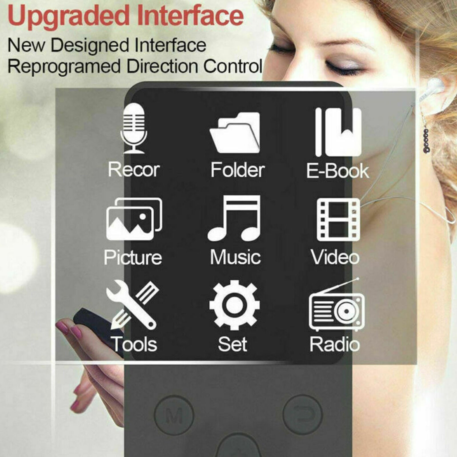 Portable Bluetooth MP3 Music Player MP4 Media FM Radio Sound Lossless Hi-Fi R0S6
