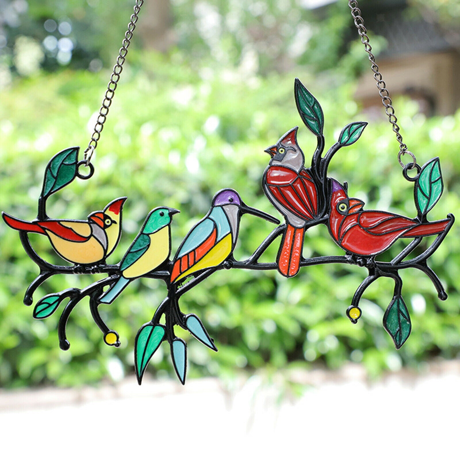 Suncatcher Window Panel Decoration Hanging Gifts for Bird Lovers
