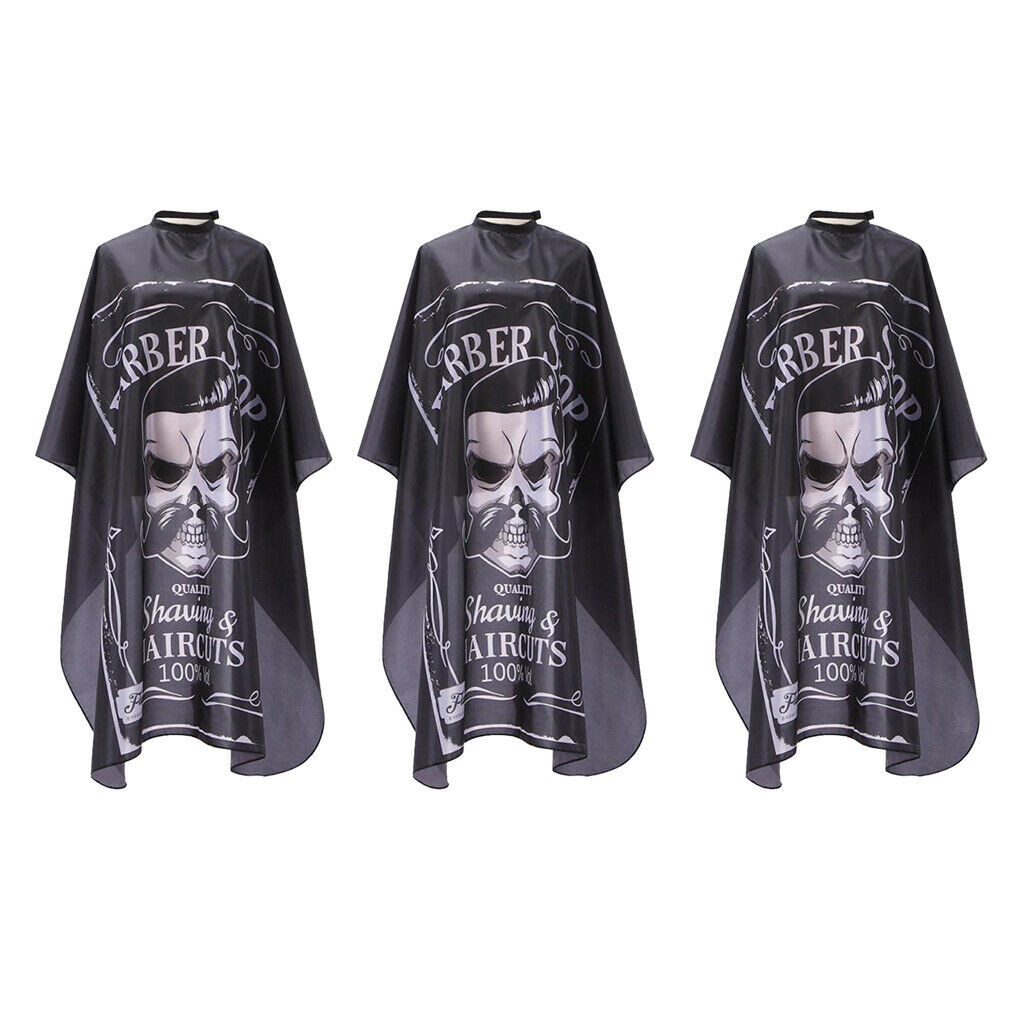 3x Pro Barber Shop Cape Home Haircutting Gown Hairdressing Patterned Aprons