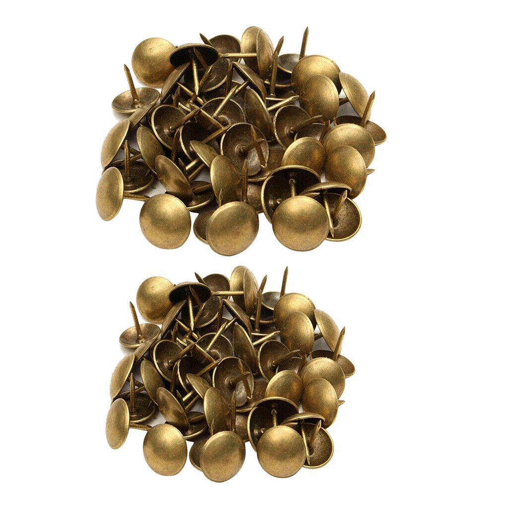 200Pcs Round Head Upholstery Nails Tacks Decorative Thumb Safa Tacks
