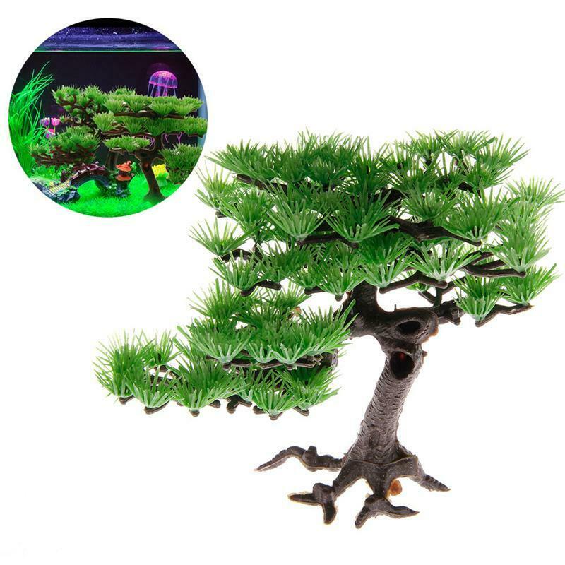Aquarium Artificial Plants Plastic Pine Fish Tank Accessories Bonsai Decoration