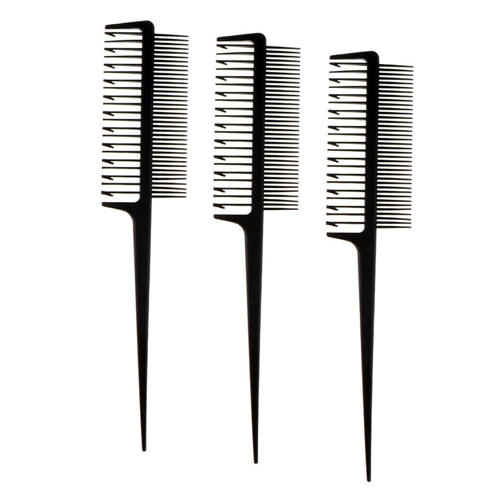 3x Two-way Weaving Highlighting Foiling Hair Comb Salon Hair Coloring Combs