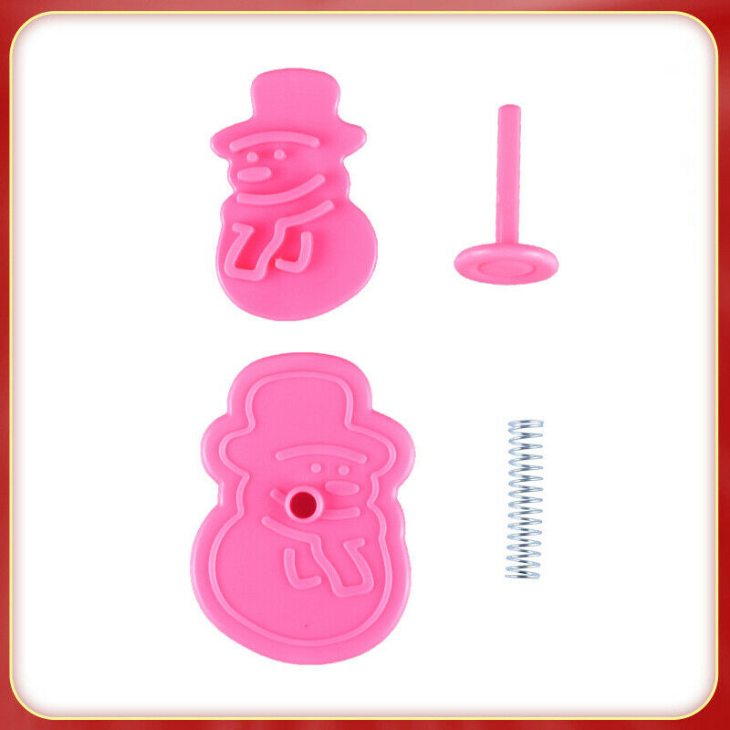 Christmas Cookie Mold Cake DecoratingSnowman Xmas Tree Biscuit Man Spring M JD