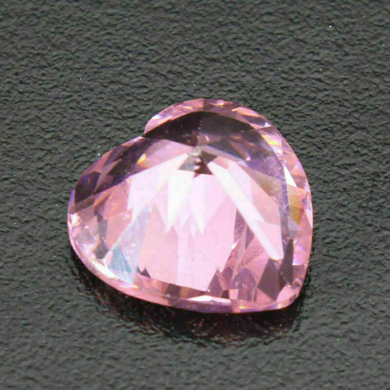 10x10mm Light Pink Sapphire Heart Shaped Faceted Cut VVS Loose Gems Gift 5.51ct