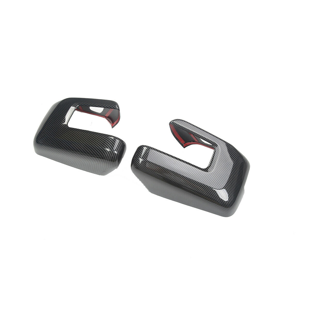 For Ford F150 F-150 2021-2022 Carbon Fiber ABS Side Rear View Mirror Cover Trim