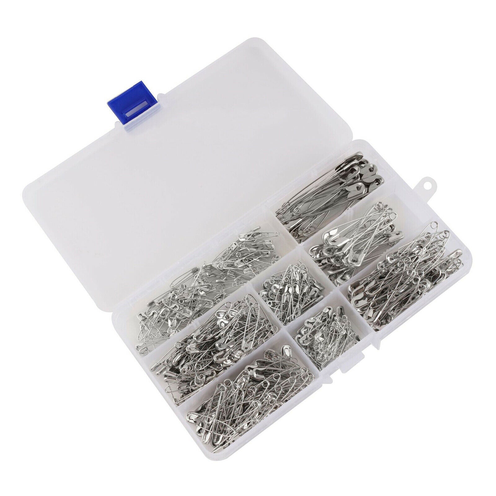 460Pcs Stainless Steel Safety Pins Steel Duty Heavy Large Size 19-54mm Set