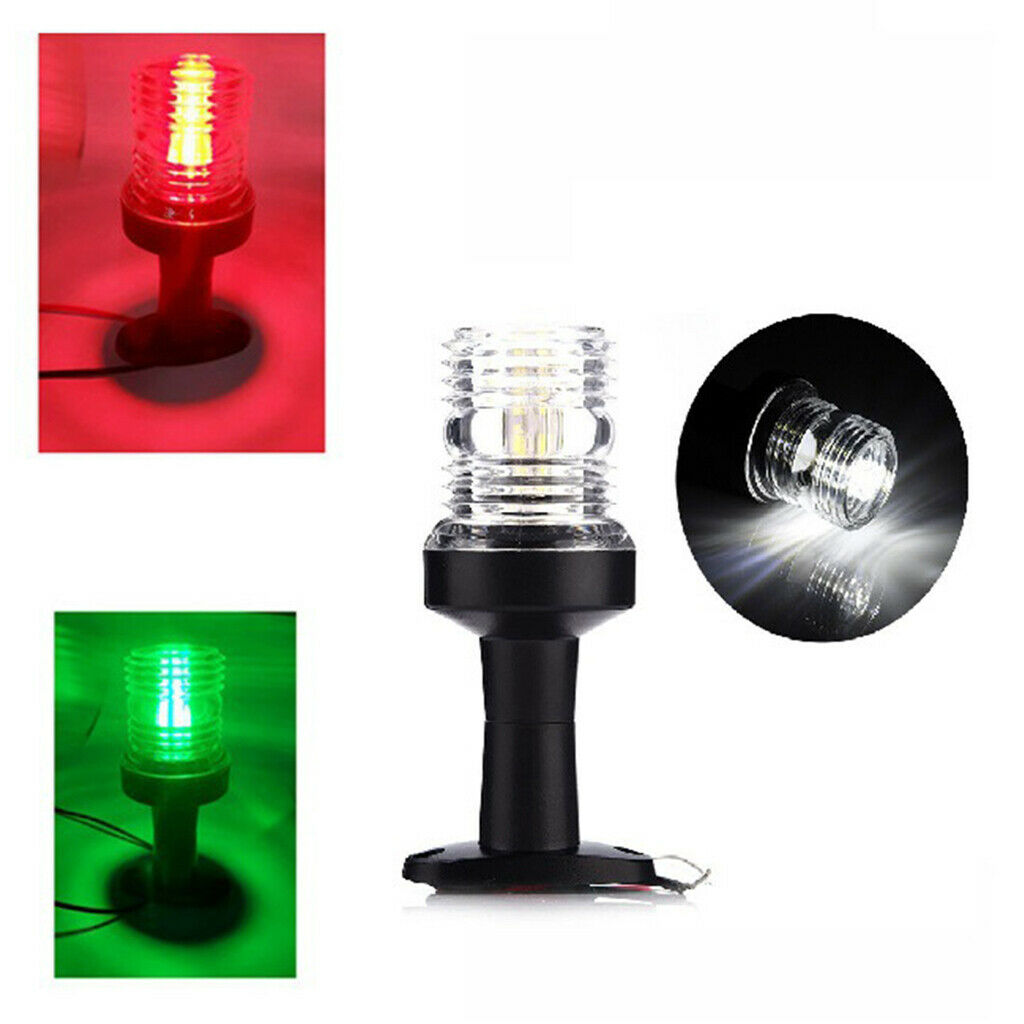 Yacht Green LED Anchor Light 360 Degree Navigation Light Waterproof ABS Housing