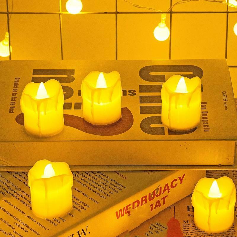 6pcs Flameless LED Tea Light Candles Battery Operated Tealight for Wedding Party