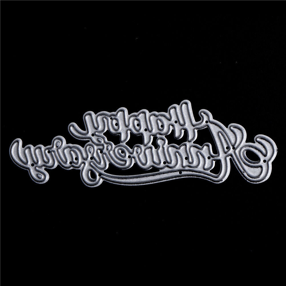 happy anniversary Metal Cutting Dies Stencil Scrapbooking Photo Album Deco.l8