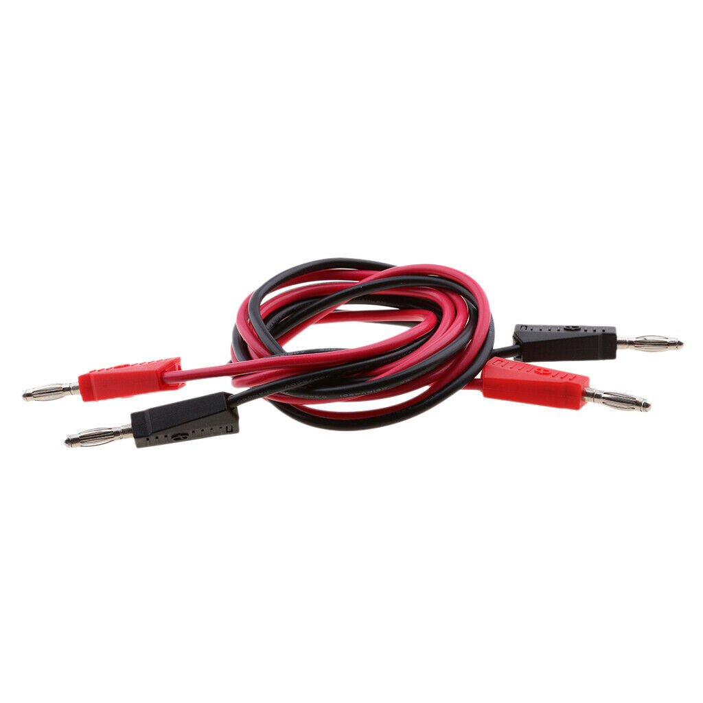 2PCS Alligator Clip Test Lead To Probe Injection-type Red Black Test Leads